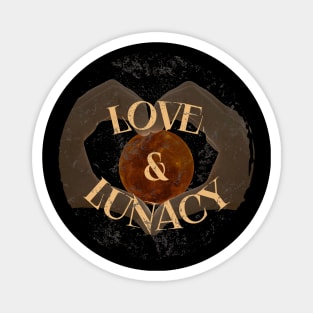 Love and Lunacy | Blood Moon with Finger Heart | Grunge Eclipse Magnet